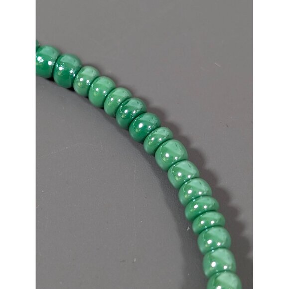 Alex and Ani Green Glass Bead Coil Wrap Stacking Bangle Bracelet 8" - Picture 5 of 8